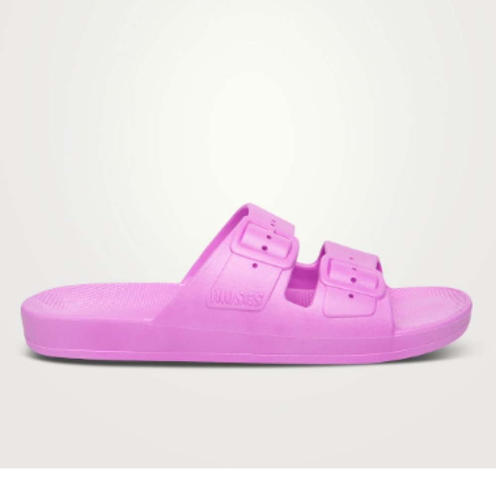 FREEDOM MOSES Vegan Rubber Slide Sandals Purple